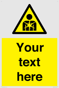 Custom Warning substance or mixture presenting a health hazard